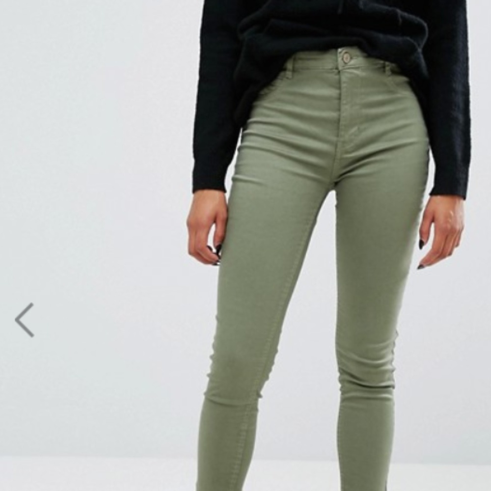 Pull & Bear ASOS Green Jeans Skinny Fit